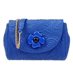 RARE Boutique Moschino Leather Vibrant Blue Crossbody Bag NWTs
